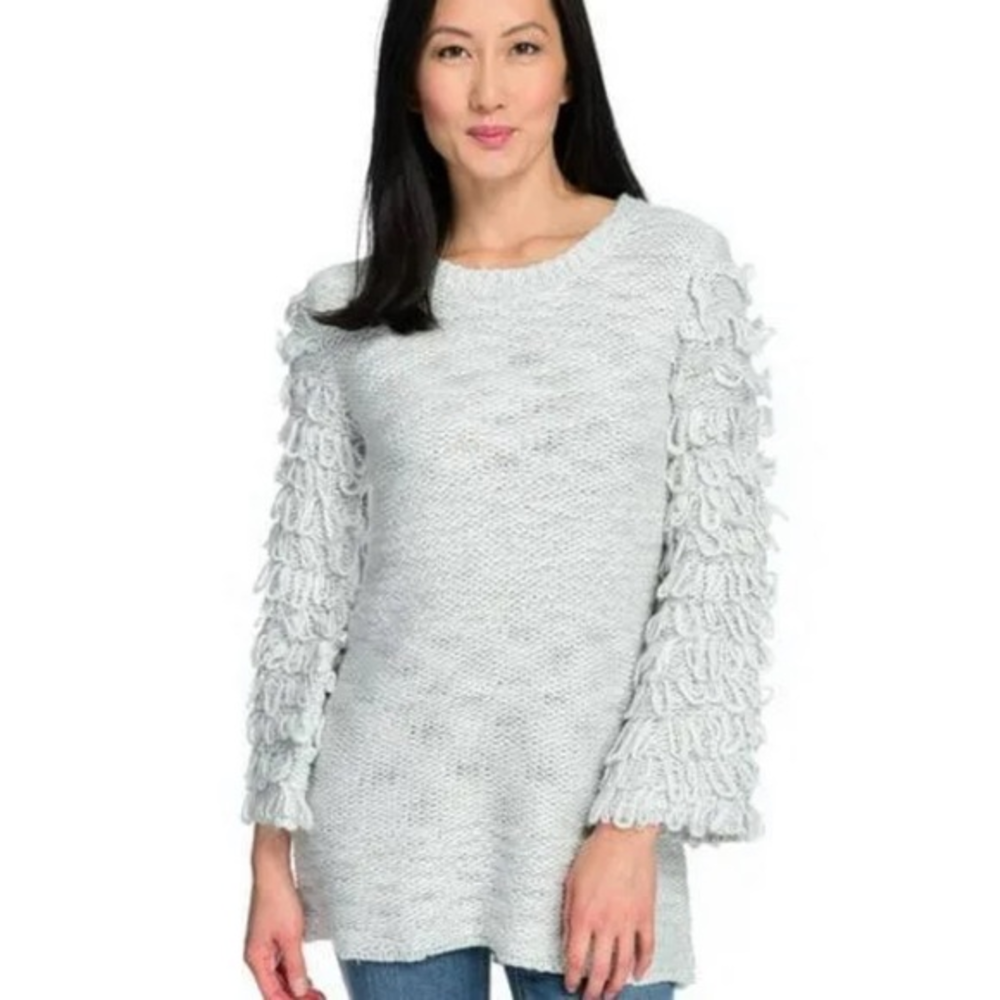 Mod x‎ Knit Loop Detailed Sleeve Scoop Neck Sweater Women’s Sz Sm